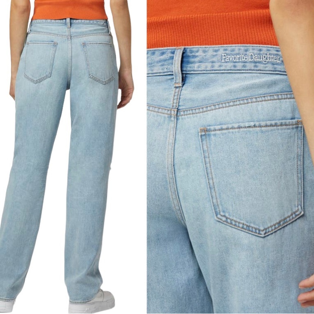 Favorite Daughter Jeans Women The Tommy Boyfriend Mid Rise Distress Size 31 New - Picture 2 of 14